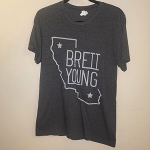 Dark Heathered Gray Brett Young tour shirt size women's medium California Cali